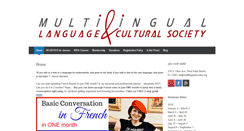 Desktop Screenshot of multilingualsociety.org
